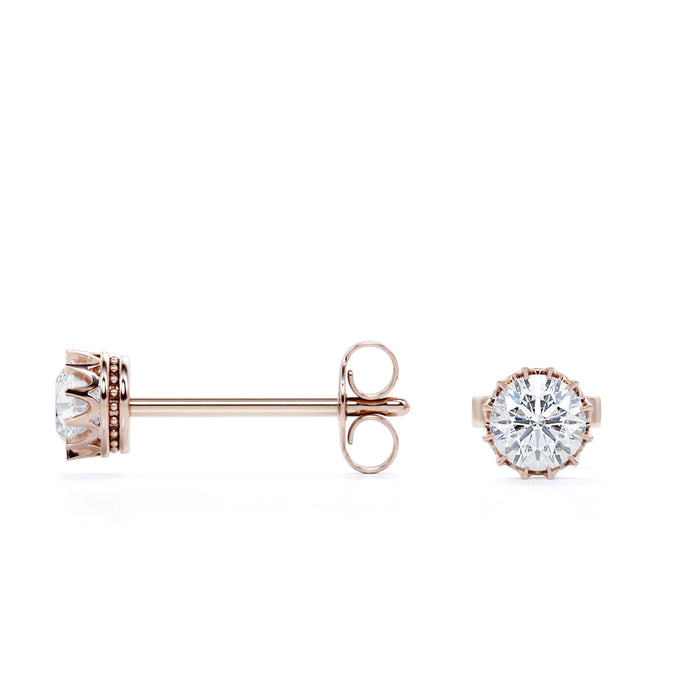 K10 モアサナイトピアス・イヤリング（片耳0.50ct／ラウンドカット）