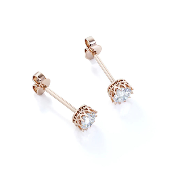 K10 モアサナイトピアス・イヤリング（片耳0.50ct／ラウンドカット）