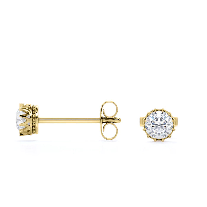 K10 モアサナイトピアス・イヤリング（片耳0.50ct／ラウンドカット）