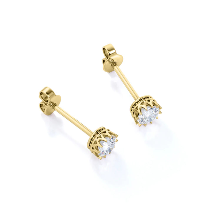 K10 モアサナイトピアス・イヤリング（片耳0.50ct／ラウンドカット）