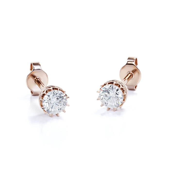K10 モアサナイトピアス・イヤリング（片耳0.50ct／ラウンドカット）