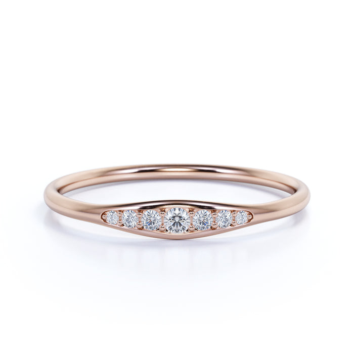 K10 7石 ダイヤモンドリング（0.10ct／重ね付けリング）