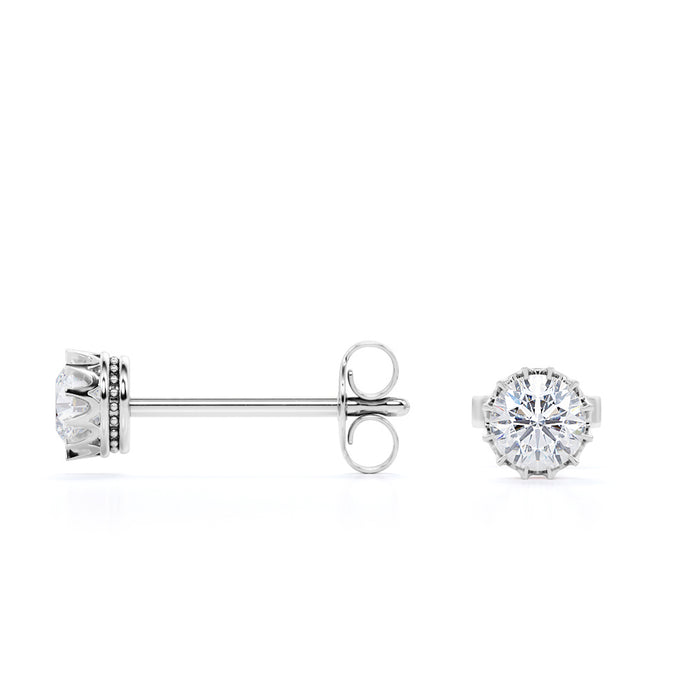 K10 モアサナイトピアス・イヤリング（片耳0.50ct／ラウンドカット）