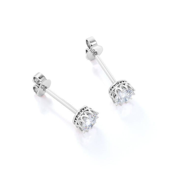 K10 モアサナイトピアス・イヤリング（片耳0.50ct／ラウンドカット）