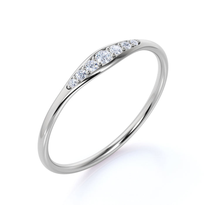 K10 7石 ダイヤモンドリング（0.10ct／重ね付けリング）